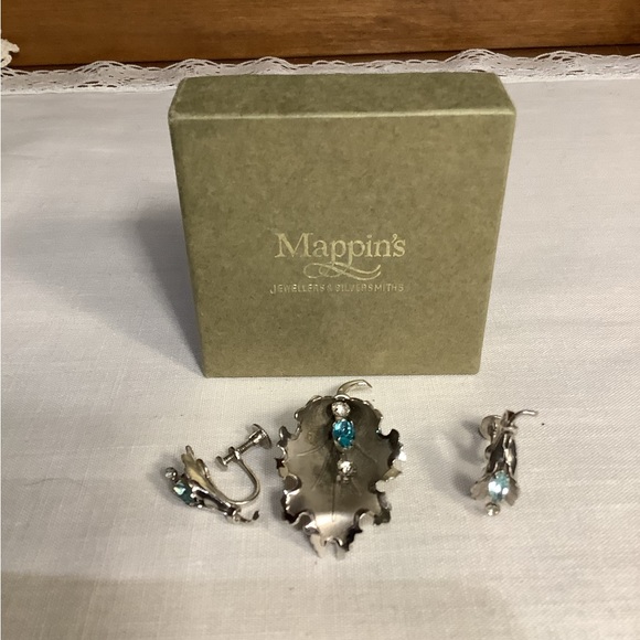 Vintage 1960s Boyd Bond Sterling Silver Brooch and Earring Set - Picture 4 of 4